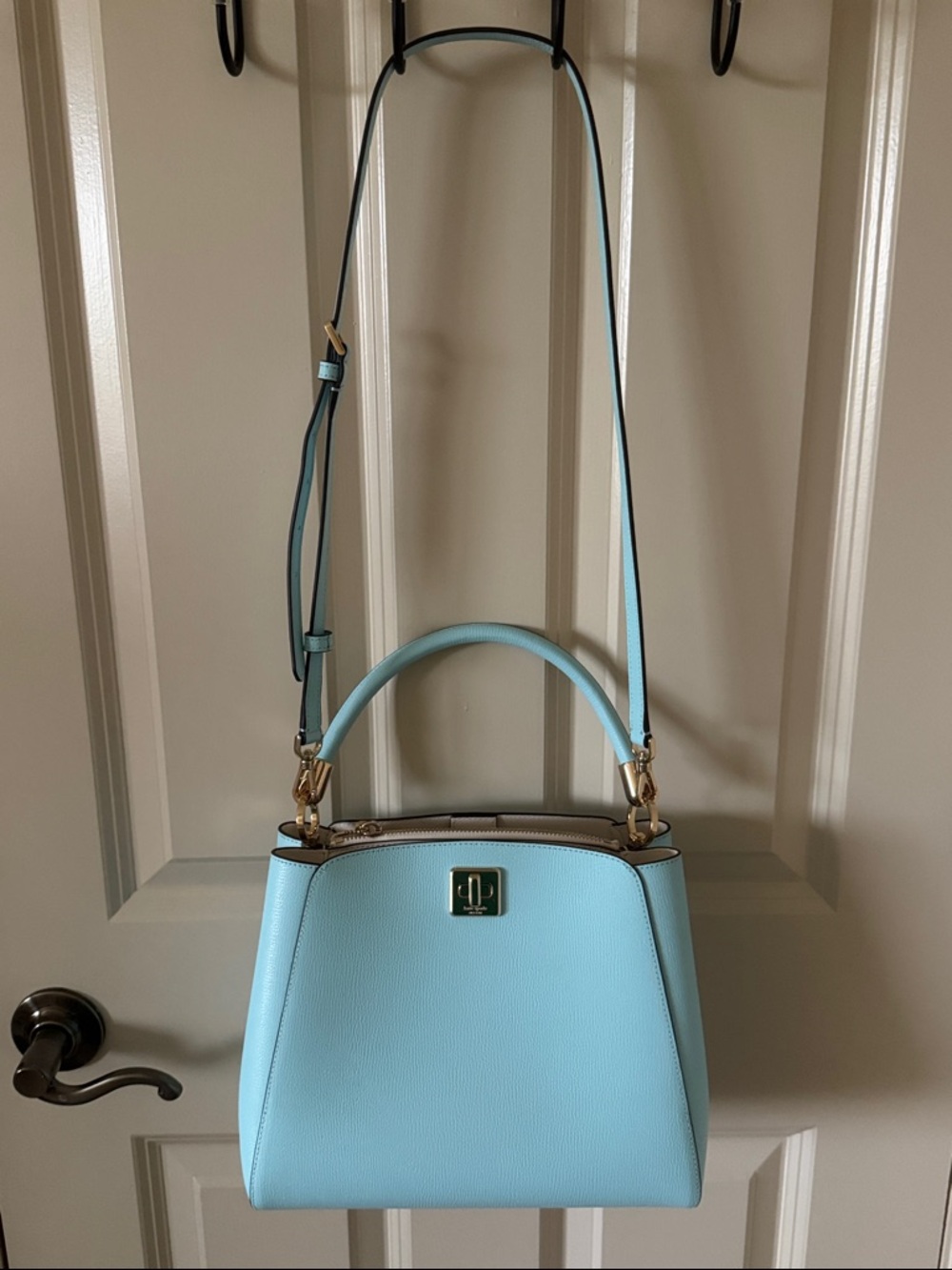 Kate Spade Women’s Light Blue Structured Top-Handle Crossbody Bag OS NWOT